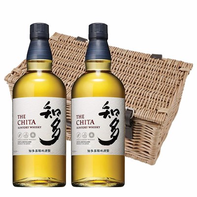 Suntory The Chita Single Grain Japanese Whisky 70cl Twin Hamper (2x70cl)